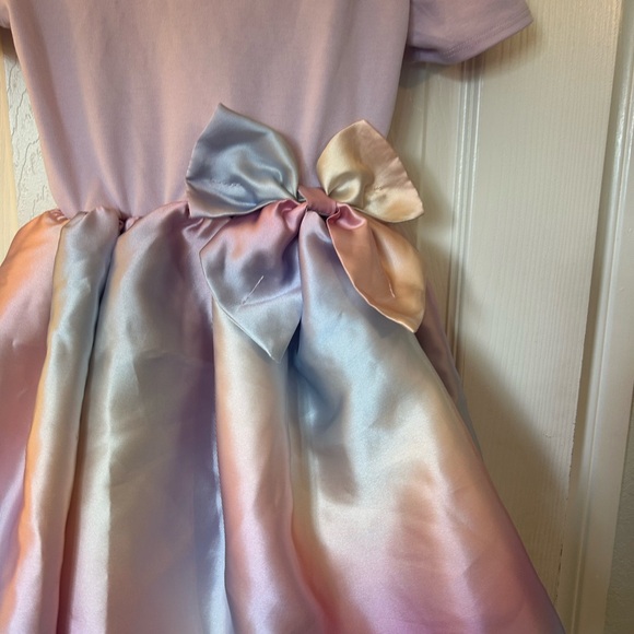 H&M Lilac Satin Bow Holiday Dress for Girls - Picture 3 of 5
